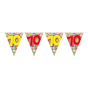 70 Jaar Mini Vlaggenlijn Birthday Blocks - 3 meter 70 Jaar Mini Vlaggenlijn Birthday Blocks - 3 meter